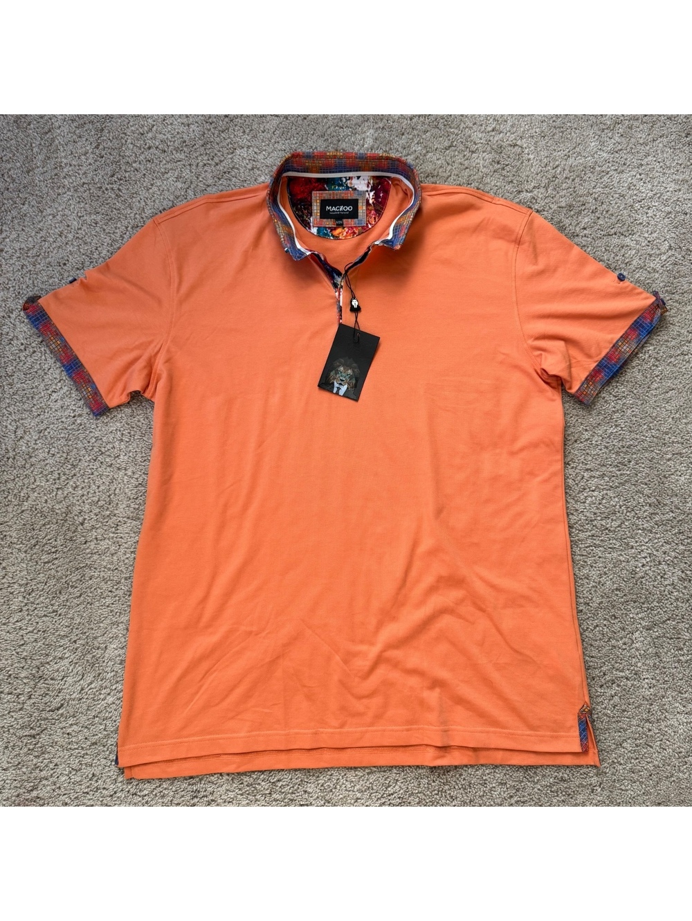 NWT maceoo polo mozart solid 37 orange size 2XL men’s